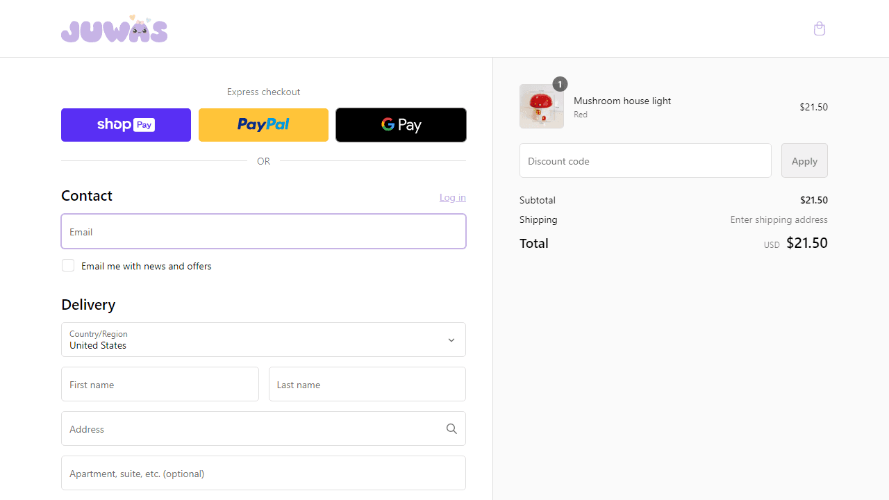 How to apply Juwas coupon code